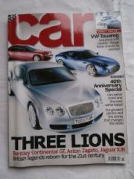 car 11/2002 VW Touareg,Bob Lutz,Bentley Continental GT,Aston Mar