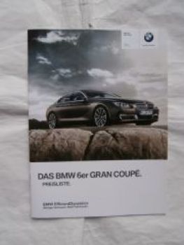 BMW 640i 650i 640d +xDrive F06 Gran Coupé Juli 2013 NEU