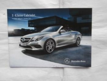 E-Klasse Cabriolet 7.Oktober 2013 E200-E500,E220CDi-E350BlueTEC