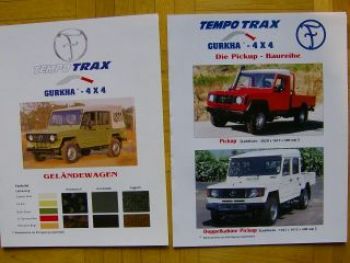 Tempo Trax Gurkha 4X4 Geländewagen Prospekt Indien +Preise