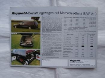 Rappold Mercedes Benz S/VF 210 Prospekt NEU Rarität