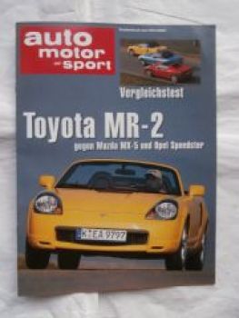 AMS 6/2001 Toyota MR-2 vs. Mazda MX-5 vs. Opel Speedster