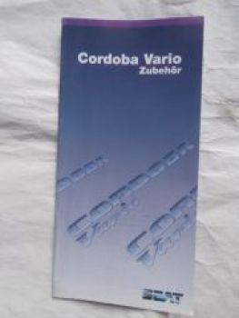 Seat Cordoba Vario Zubehör Prospekt September 1998