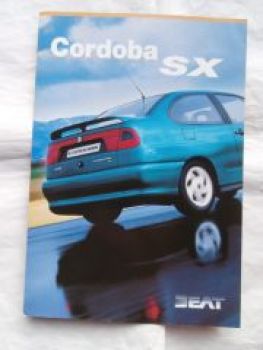 Seat Cordoba SX Typ 6K 6C Prospekt August 1997