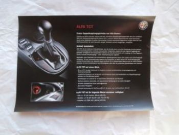Alfa Romeo TCT Doppelkupplungsgetriebe Prospektblatt NEU