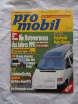 pro mobil 4/1991 Dehler Maxivan auf T4,Alpha 2000,Le Voyageur