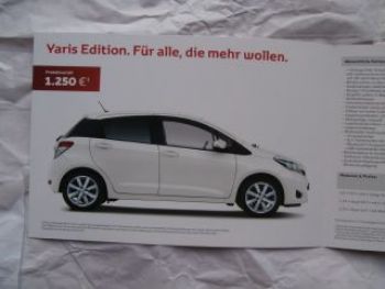 Toyota Yaris Edition Typ XP13 Juli 2013 NEU