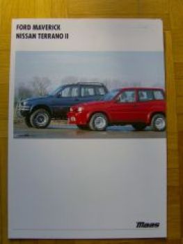 Maas Ford Maverick +Nissan Terrano2 Prospekt Rarität