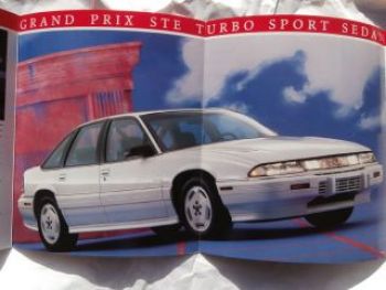 Pontiac Grand Prix Sport Sedans 1990 Brochure Prospekt