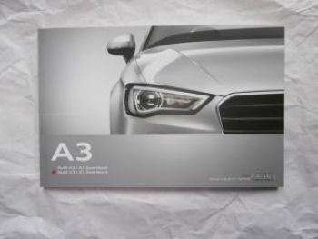 Audi A3 +Sportback +S3 Typ8V Prospekt Oktober 2013 NEU
