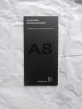 Audi A8 Bang & Olufsen Flyer Intern Prospekt NEU Rarität D3 4E