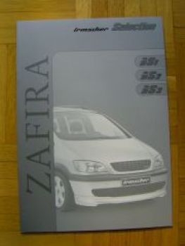 irmscher Selection Zafira  Prospekt +Preise 2000 NEU