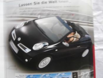 Nissan Micra + C+C Editon 25 Jahre Prospekt K12 Juli 2008