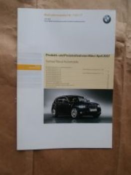 BMW Maßnahmenpaket Nr.110/17 März April 2007