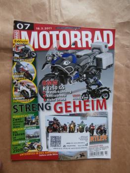 Motorrad 7/2011 Honda CBR600F,Ducati Diavel,Triumph America & Speedmaster,Honda CBR 125R,