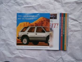 Opel Off Road Trainig Flyer 4/1997 Frontera Rarität