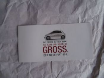 Fiat 500 Flyer Prospekt 2007 Rarität