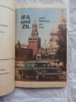 Motor Kalender der DDR 1987 IFA ZIL,Simson Roller SR50 SR80