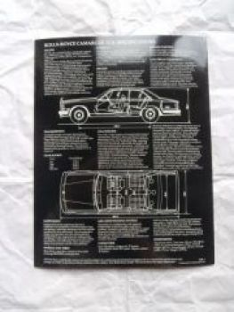 Rolls-Royce Camargue Prospekt Englisch USA 1976 Brochure