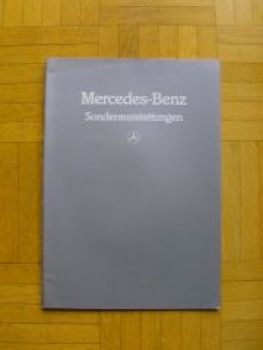 Mercedes Benz Sonderausstattungen Prospekt 6/1986