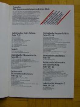 Mercedes Benz Sonderausstattungen Prospekt 8/1985