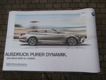 BMW Händler Poster 6er Cabriolet F12 Großformat Kunststoff