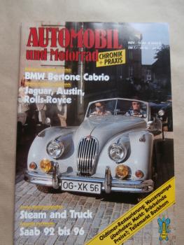 Automobil und Motorrad 11/1984 Saab 92 bis 96,BMW Bertone Cabrio von 1963,Mini Moke,