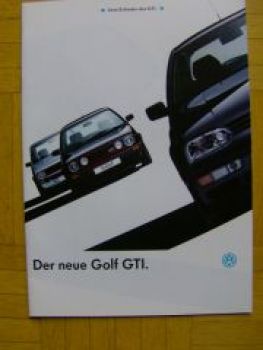 VW Golf der neue GTi Prospekt September 1991