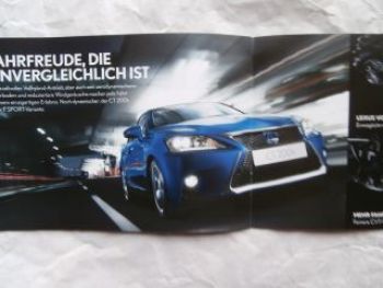 Lexus CT200h Vorstellungsprospekt Kleinformat 3/2014 NEU