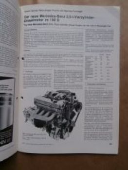 ATZ 11/1983 Mercedes Benz 190D 2.0l Dieselmotor W201,