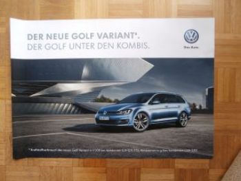VW Original Golf7 Variant Poster 2013 Rarität