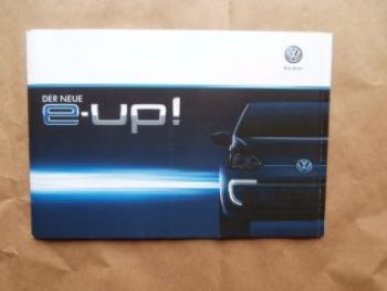 VW e-up Prospekt September 2013 +Preisliste NEU