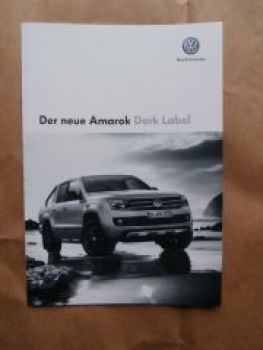 VW Amarok Dark Label Prospekt Januar 2014 NEU