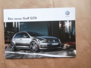 VW Golf7 GTD Prospekt Oktober 2013 NEU