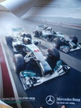 Mercedes Benz AMG Petronas Formel 1 Poster Original Rarität