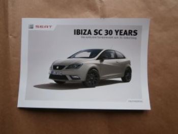 Seat Ibiza SC 30 Years Prospekt April 2014 NEU