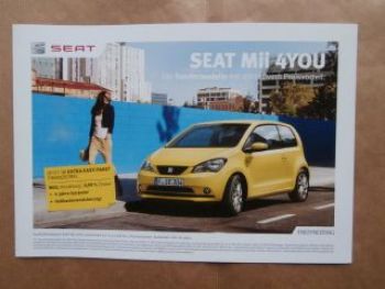 Seat Mii 4You Prospekt Januar 2014 NEU