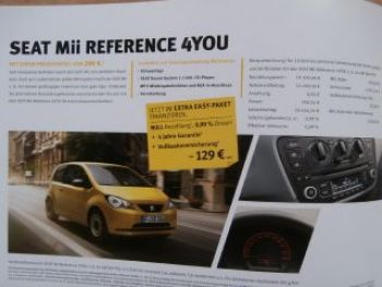 Seat Mii 4You Prospekt Januar 2014 NEU
