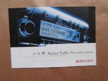 Becker Traffic Pro High Speed Prospekt 2004 Rarität