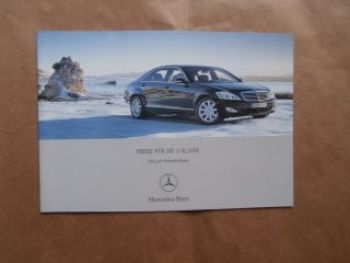 Merede Benz S-Klasse W221 1.Preisliste NEU Rarität