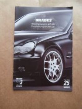 Brabus Gesamtprogramm W203 Prospekt Rarität