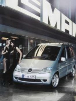 Mercedes Benz Vaneo Prospekt August 2004 Rarität