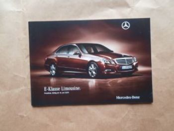 Mercedes Benz E-Klasse Limousine BR212 16.Juli 2009
