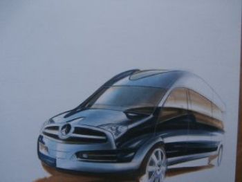 Mercedes Benz Sprinter Vorabbuch Prospekt Zeichnungen