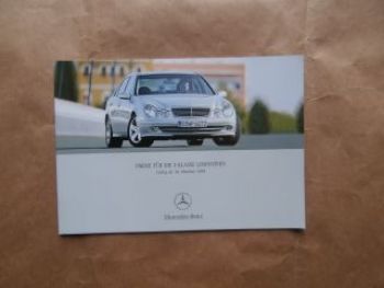 Mercedes Benz E-Klasse Limousinen W211 18.Oktober 2004