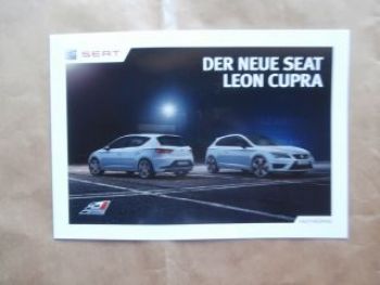 Seat Leon Cupra Poster Hochglanz A2 Format Februar 2014 NEU