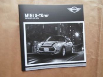 Mini One First One Cooper +S +D SD F55 Juli 2014 NEU