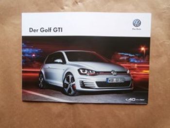 VW Golf7 GTI Prospekt Mai 2014 NEU