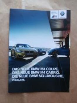 M4 Coupé F82 +M3 Limousine F80 Prospekt +M4 Cabrio F83