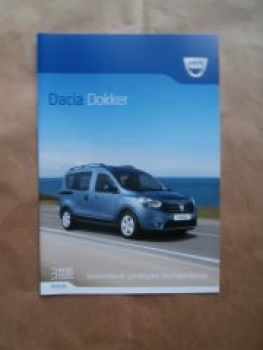 Dacia Dokker Prospekt April 2014 +Preisliste NEU